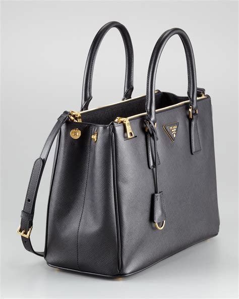 black saffiano tote prada|Prada saffiano cuir leather tote.